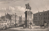 Statue of King George III, Monument Place, London Road. Liverpool. ALLOM 1829