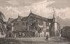 Speke Hall. Liverpool. PYNE 1829 old antique vintage print picture