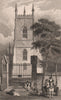 St. George's Church, Everton. Liverpool. PYNE 1829 old antique print picture
