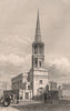 St. George's Church, Derby Square, Liverpool. Razed 1899. PYNE 1829 old print