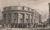 Royal Exchange, Manchester. Rebuilt from 1847. HARWOOD 1829 old antique print