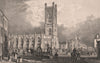 N.W. view of St. Luke's Church, Leece/Berry Streets, Liverpool. ALLOM 1829