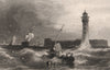 Black Rock Fort/Lighthouse New Brighton Liverpool. Fort Perch Rock. AUSTIN 1829