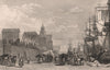 The Princes Dock, Liverpool. HARWOOD 1829 old antique vintage print picture