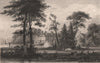 Irlam Hall, Manchester. HARWOOD 1829 old antique vintage print picture