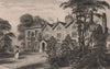Birch House, Market Street, Farnworth, Bolton. Razed 20C. HARWOOD 1829 print