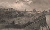 St. James Cemetery, Liverpool, looking north. BAYNES 1829 old antique print