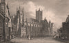 Canterbury Cathedral, Kent. BAYNES 1829 old antique vintage print picture