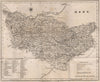 County map of Kent. VIRTUE.  1829 old antique vintage plan chart