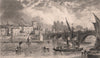 Rochester Bridge. Kent. SHEPHERD 1829 old antique vintage print picture