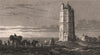 North Foreland lighthouse. Kent. GASTINEAU 1829 old antique print picture