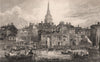 Gravesend, showing St George's Church. Kent. FUSSELL 1829 old antique print