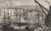 The quay at Ramsgate. Kent. FUSSELL 1829 old antique vintage print picture