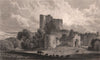 Saltwood Castle. Kent. SHEPHERD 1829 old antique vintage print picture