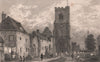 Church of St Peter & St Paul. Archbishop's Palace, Charing, Kent. SHEPHERD 1829