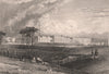 Royal Artillery Barracks at Woolwich. Kent. London. W.BARTLETT 1829 old print