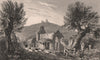 St Mary's Church ruins, West Hythe, Kent. Lympne church & castle. SHEPHERD 1829