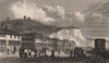 The Marine Parade, and Julius Caesar's tower at Dover. Kent. SHEPHERD 1829