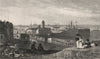 Margate. The pier and new light house. Kent. SHEPHERD 1829 old antique print