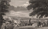 Dartford, showing Holy Trinity Church & High Street. Kent. CAMPION 1829 print