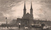 St Mary's Church, Reculver, Kent. SHEPHERD 1829 old antique print picture