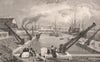 Dockyard, Sheerness, Kent. BAYNES 1829 old antique vintage print picture