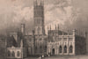 Hadlow Castle, Kent. The seat of A.B. May. Esqr. BARTLETT 1829 old print