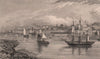 Chatham Dockyard. Kent. BAYNES 1829 old antique vintage print picture