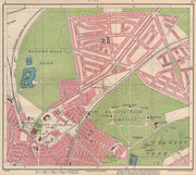 LIVERPOOL. Walton Hall Park Anfield Park Stanley Park 1949 old vintage map