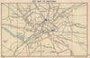 MANCHESTER. Key map to sections 1927 old vintage plan chart