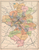 MANCHESTER. Municipal Wards 1927 old vintage map plan chart
