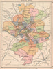 MANCHESTER. Municipal Wards 1927 old vintage map plan chart