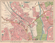 MANCHESTER NORTH WEST. Pendleton Salford Charlestown Lower Broughton 1927 map