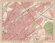 MANCHESTER NORTH EAST. Miles Platting Collyhurst Newton Heath 1927 old map