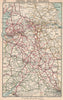 Central England Railways. LNER GWR LMS 1927 old vintage map plan chart