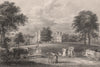 Scone Palace, Perthshire. Scotland 1845 old antique vintage print picture