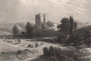 Borthwick Castle. Scotland 1845 old antique vintage print picture