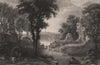 Lochmaben & castle, Dumfries and Galloway. Scotland 1845 old antique print