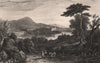Linlithgow Palace & Loch. Scotland 1845 old antique vintage print picture