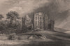 Craighall Castle ruins, Ceres, Fife. Scotland 1845 old antique print picture