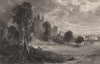 Craigmillar Castle, Edinburgh. Scotland 1845 old antique vintage print picture