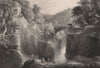 The Hermitage at Dunkeld, Perth & Kinross. Scotland 1845 old antique print