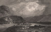 Loch Lochy. Scotland 1845 old antique vintage print picture
