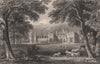 Inchrye Abbey, Lindores, Fife. Scotland 1845 old antique vintage print picture