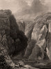 Craighall Castle & River Ericht, Blairgowrie and Rattray. Scotland 1845 print