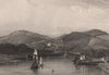 Distant view of Kinfauns Castle. Perth & Kinross. River Tay. Scotland 1845