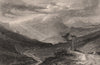 Glenericht. Scotland 1845 old antique vintage print picture