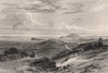 Edinburgh from the Pentlands. Scotland 1845 old antique vintage print picture