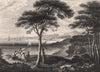 Dundee from Broughty Ferry Road. Scotland 1845 old antique print picture