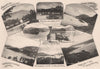 Lake George, New York. Albertype print 1893 old antique vintage picture